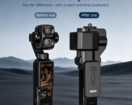 For DJI Osmo Pocket 4P BRDRC Lens Screen Dustproof Semi-Enclosed Protective Case