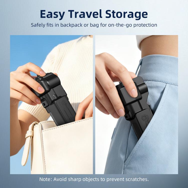 For DJI Osmo Pocket 4P BRDRC Lens Screen Dustproof Semi-Enclosed Protective Case