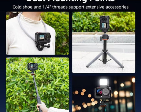 For DJI Osmo Action 6 Flymile Action Camera Metal Protective Case Extension Frame
