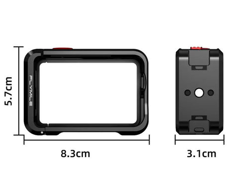 For DJI Osmo Action 6 Flymile Action Camera Metal Protective Case Extension Frame
