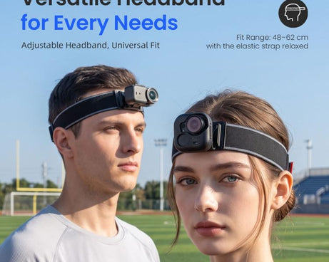 aMagisn Adjustable Headband Strap for Insta360 GO Ultra & DJI Osmo Nano Magnetic Cap Clip, Only Headband