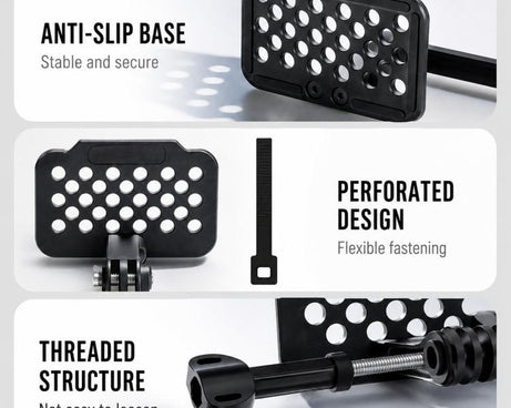 Aluminum Alloy Mounting Bracket For Car Air Intakes For DJI, Insta360, GoPro And Other Action Cameras