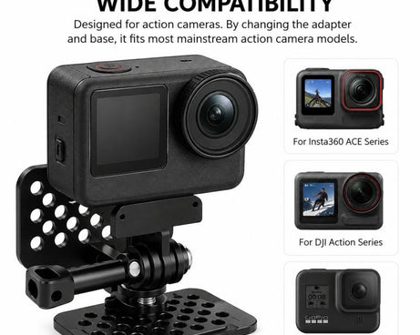 Aluminum Alloy Mounting Bracket For Car Air Intakes For DJI, Insta360, GoPro And Other Action Cameras