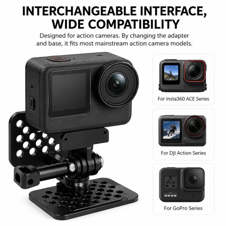 Aluminum Alloy Mounting Bracket For Car Air Intakes For DJI, Insta360, GoPro And Other Action Cameras
