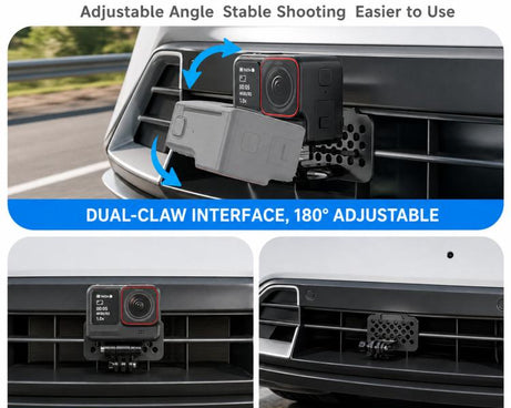 Aluminum Alloy Mounting Bracket For Car Air Intakes For DJI, Insta360, GoPro And Other Action Cameras