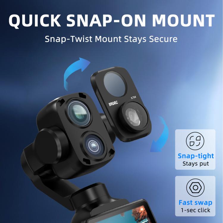 For DJI Osmo Pocket 4P 115 Degree Wide-angle External Filter