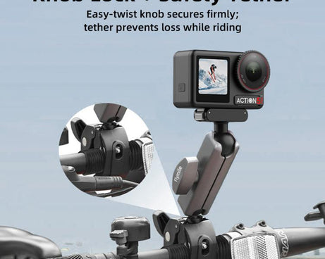 Flymile Camera Motorcycle Bicycle Riding Extension Bracket, For DJI Osmo Action 3 / 4 / 5 Pro, For DJI Osmo Action 6 / Nano