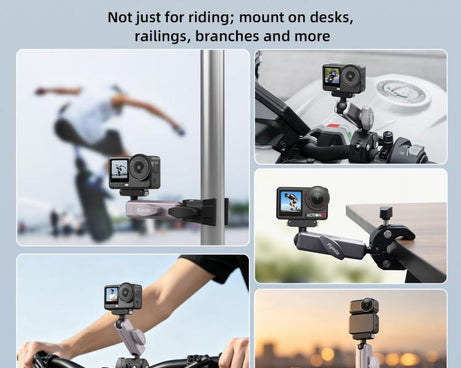 Flymile Camera Motorcycle Bicycle Riding Extension Bracket, For DJI Osmo Action 3 / 4 / 5 Pro, For DJI Osmo Action 6 / Nano