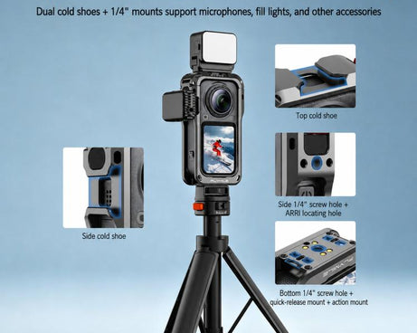 For Insta360 X6 Flymile Action Camera Cage Protective Shockproof Frame