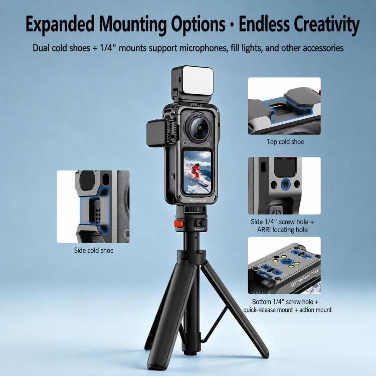 For Insta360 X6 Flymile Action Camera Cage Protective Shockproof Frame