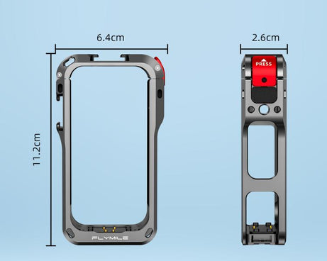 For Insta360 X6 Flymile Action Camera Cage Protective Shockproof Frame