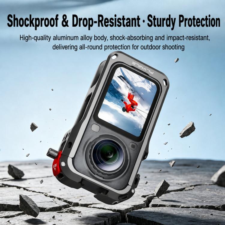 For Insta360 X6 Flymile Action Camera Cage Protective Shockproof Frame
