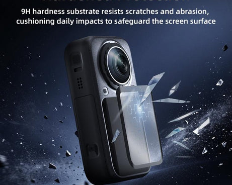For Insta360 X6 BRDRC Dustproof Tempered Glass Screen Protector