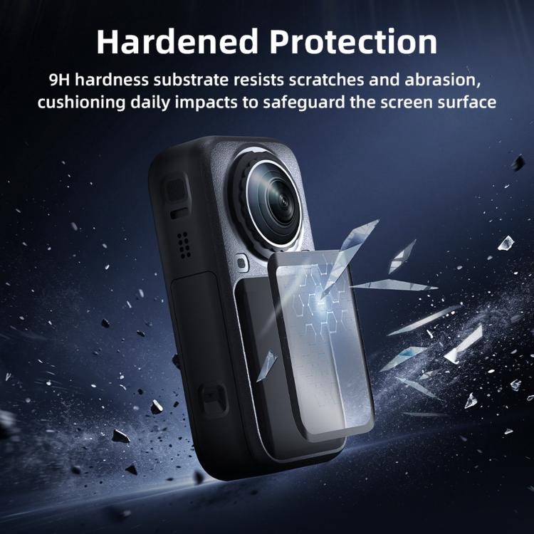 For Insta360 X6 BRDRC Dustproof Tempered Glass Screen Protector