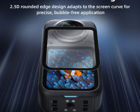 For Insta360 X6 BRDRC Dustproof Tempered Glass Screen Protector
