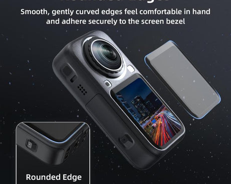 For Insta360 X6 BRDRC Dustproof Tempered Glass Screen Protector