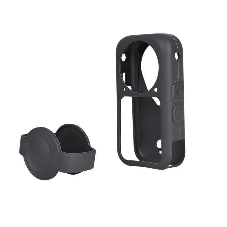 For Insta360 X6 Silicone Protective Case & Lens Cap Set Soft Body Sleeve Cover, Silicone Case