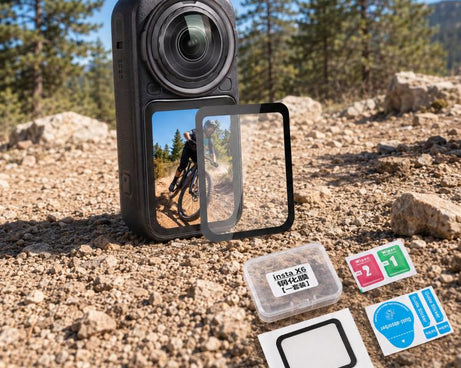 For Insta360 X6 Tempered Glass Screen Protector Ultra-Clear Full Coverage Film, 1 Set, 2 Sets