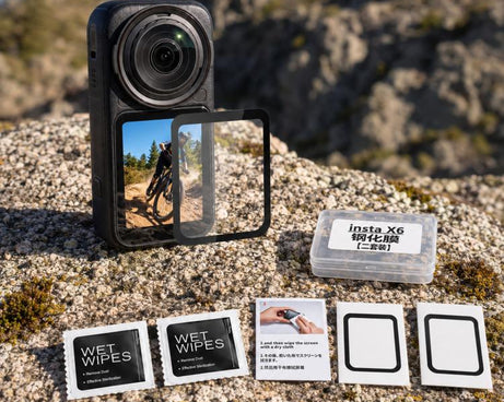 For Insta360 X6 Tempered Glass Screen Protector Ultra-Clear Full Coverage Film, 1 Set, 2 Sets