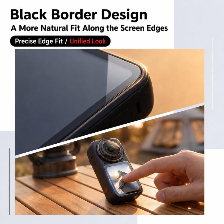For Insta360 X6 Tempered Glass Screen Protector Ultra-Clear Full Coverage Film, 1 Set, 2 Sets