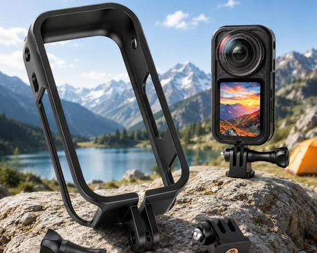 For Insta360 X6 Frame Cage Drop-Resistant Protective Case Shel with 1/4-inch Mount Adapter, PVC Cage