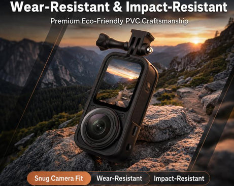 For Insta360 X6 Frame Cage Drop-Resistant Protective Case Shel with 1/4-inch Mount Adapter, PVC Cage