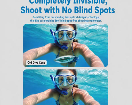 For Insta360 X6 Invisible Waterproof Housing 60m/197f Dive Case with Anti-Fog Inserts 2-prong Version, 2-prong Version