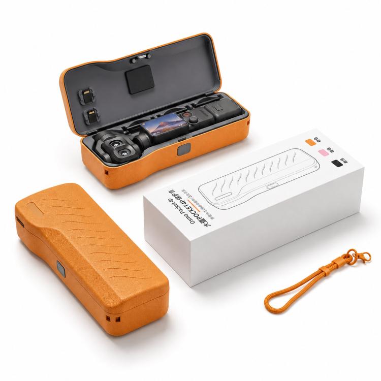 For DJI Pocket 4P Hard Shell Protective Storage Case Box With 3 Filter Slots, 2 SD Card Holders
