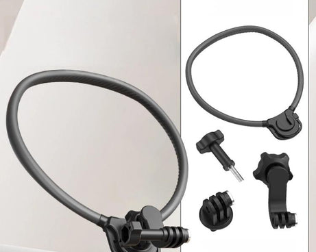 Silicone Neck Mount Holder for Action Camera Flexible POV 360-degree Rotatable Collar Mount, Full Kit, Standard Kit, Basic Kit