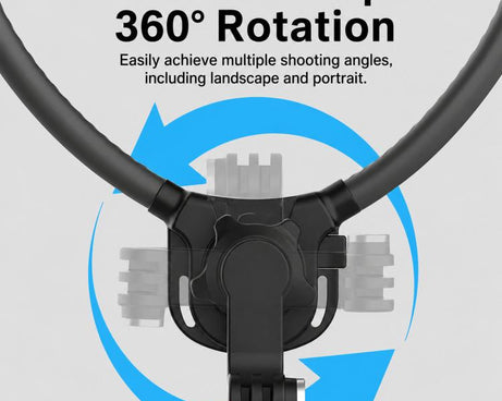 Silicone Neck Mount Holder for Action Camera Flexible POV 360-degree Rotatable Collar Mount, Full Kit, Standard Kit, Basic Kit
