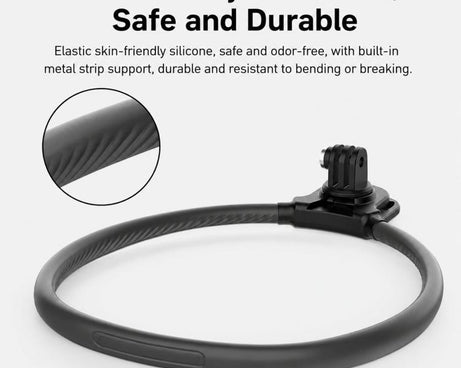 Silicone Neck Mount Holder for Action Camera Flexible POV 360-degree Rotatable Collar Mount, Full Kit, Standard Kit, Basic Kit