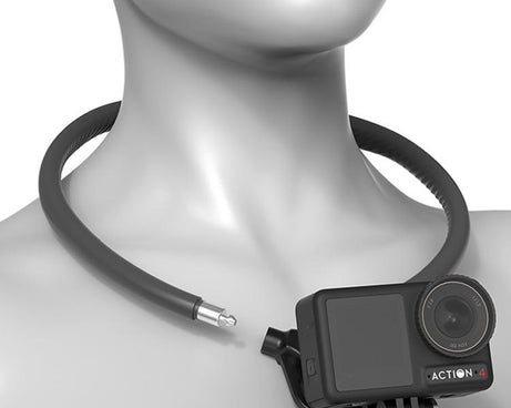 Silicone Neck Mount Holder for Action Camera Flexible POV 360-degree Rotatable Collar Mount, Full Kit, Standard Kit, Basic Kit