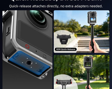For DJI Osmo 360 II Flymile Camera Protective Cage Lens Cap Frame