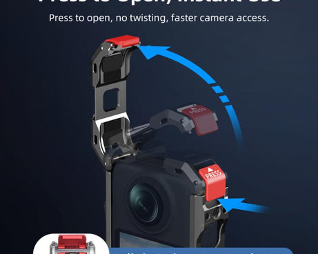 For DJI Osmo 360 II Flymile Camera Protective Cage Lens Cap Frame