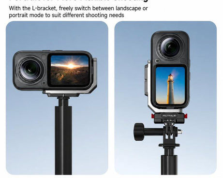 For Insta360 X6 Flymile L-Plate Quick-Release Horizontal Vertical Shooting Adapter Bracket