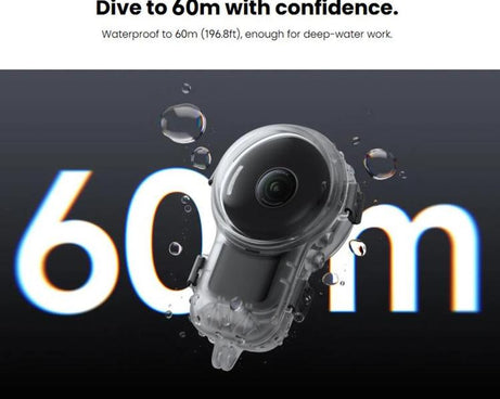 For Insta360 X6 Original Professional Fully Invisible Diving Housing, 60m Waterproof, 60m Diving Housing