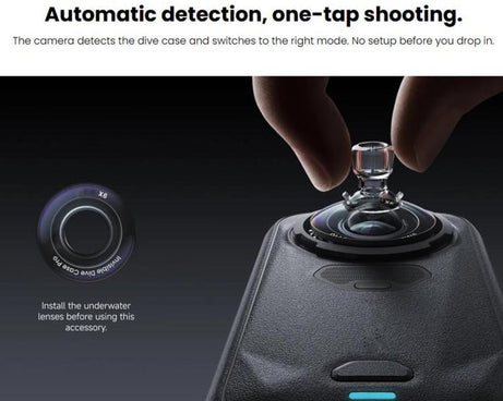 For Insta360 X6 Original Professional Fully Invisible Diving Housing, 60m Waterproof, 60m Diving Housing