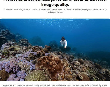For Insta360 X6 Original Professional Fully Invisible Diving Housing, 60m Waterproof, 60m Diving Housing