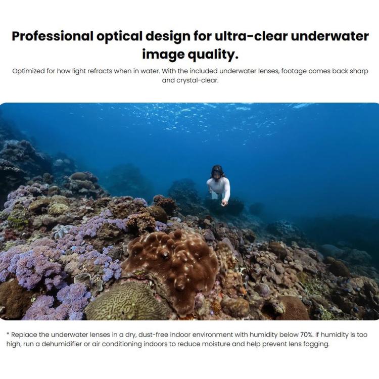 For Insta360 X6 Original Professional Fully Invisible Diving Housing, 60m Waterproof, 60m Diving Housing