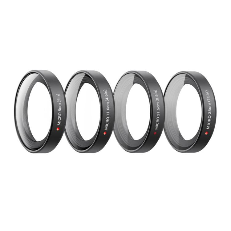 4 PCS For Insta360 GO Ultra Original Micro Lens Kit, 5cm+11.6cm+21.5cm+38cm, Micro Lens Kit