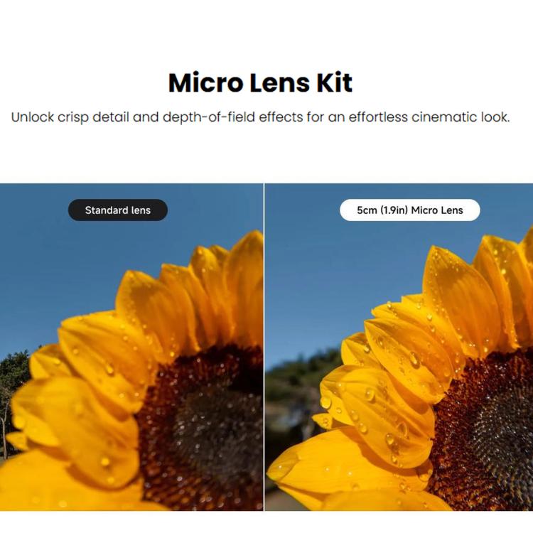 4 PCS For Insta360 GO Ultra Original Micro Lens Kit, 5cm+11.6cm+21.5cm+38cm, Micro Lens Kit