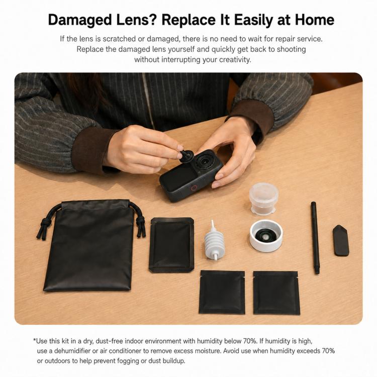 For Insta360 X6 Original Interchangeable Lens Kits, Single Lens