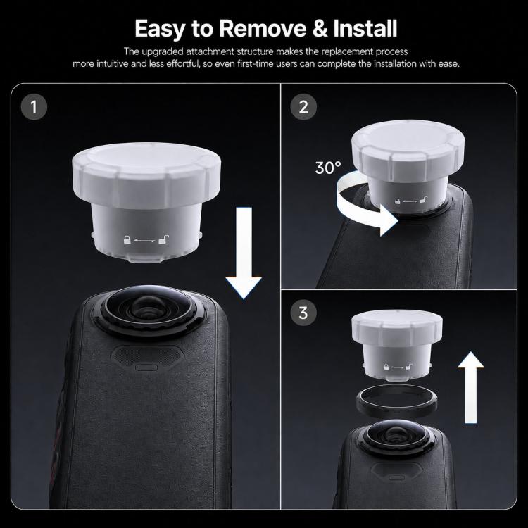 For Insta360 X6 Original Interchangeable Lens Kits, Single Lens