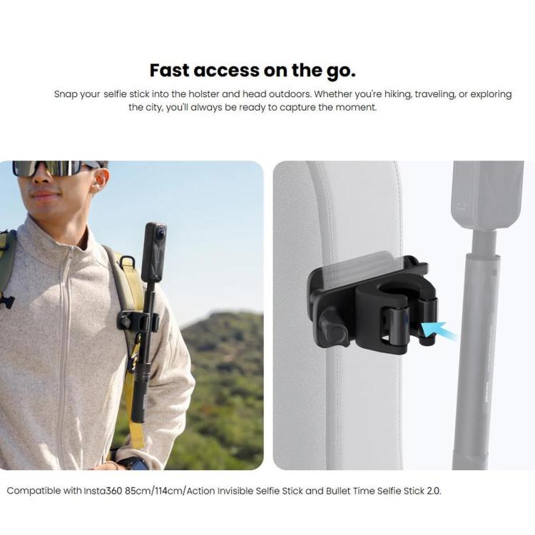 For Insta360 Original Selfie Stick Backpack Mount