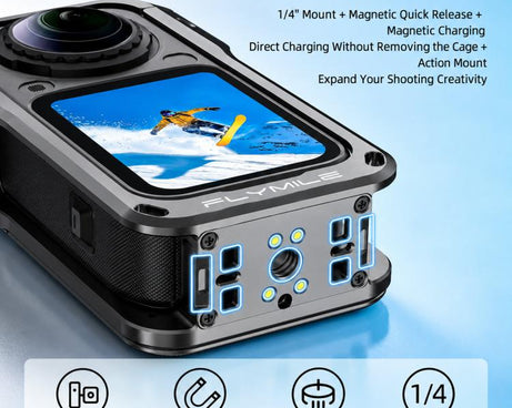 For Insta360 X6 Flymile Heat Dissipation Cage Camera Shockproof Protective Frame