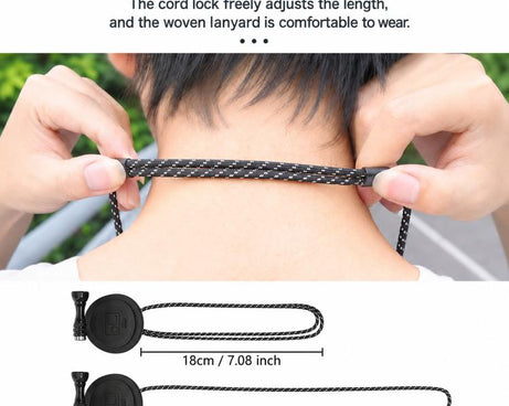 CQT Magnetic Neck Mount for Action Cameras Hands Free POV Quick Release Lanyard Holder, Single Bracket, With Adapter Set