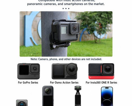 CQT Magnetic Neck Mount for Action Cameras Hands Free POV Quick Release Lanyard Holder, Single Bracket, With Adapter Set