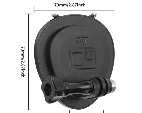 CQT Magnetic Neck Mount for Action Cameras Hands Free POV Quick Release Lanyard Holder, Single Bracket, With Adapter Set