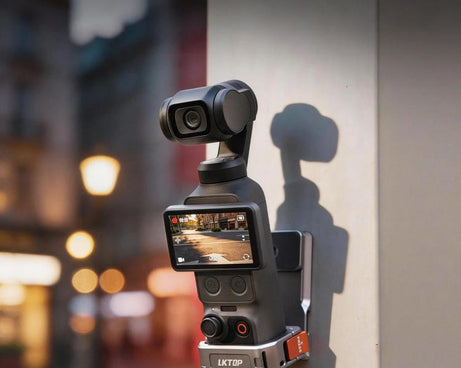 For DJI Osmo Pocket 4 / 3 LKTOP Magnetic Expansion Mount Quick Release Aluminum Cage With Cold Shoe & Arca Swiss, AC-013