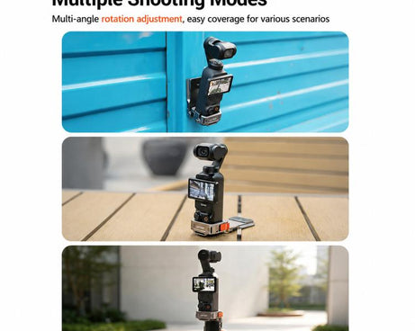 For DJI Osmo Pocket 4 / 3 LKTOP Magnetic Expansion Mount Quick Release Aluminum Cage With Cold Shoe & Arca Swiss, AC-013